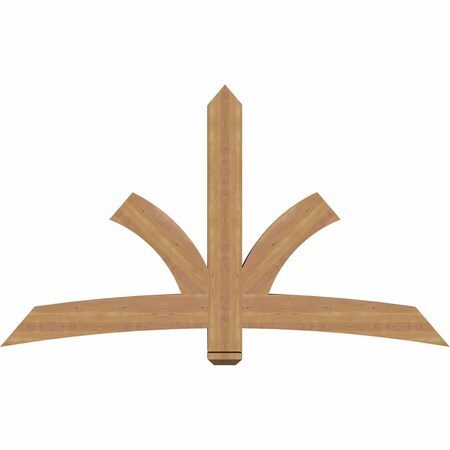 Ekena Millwork Davenport Timber Gable Bracket, Western Red Cedar, 72"W x 42"H x 3 1/2"D x 5 1/2"F, 14/12 Pitch GBW072X42X0406DAV00SWR